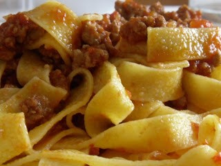 Tagliatelle al sugo d'oca 