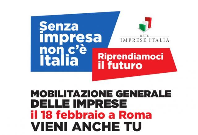Il 18 febbraio imprenditori umbri a Roma per la manifestazione “Senza Impresa non c’è Italia. Riprendiamoci il futuro”