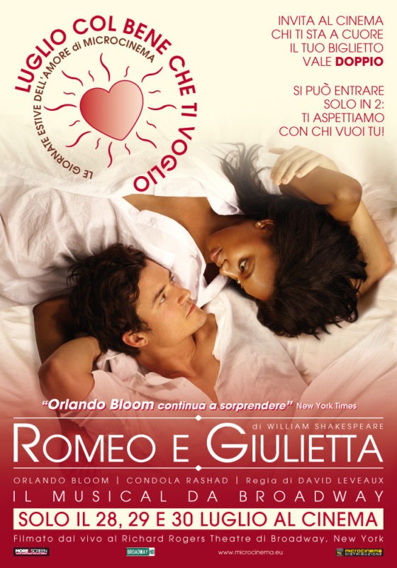 Invita al cinema chi ami a vedere Romeo e Giulietta con Orlando Bloom: il tuo biglietto vale doppio 1