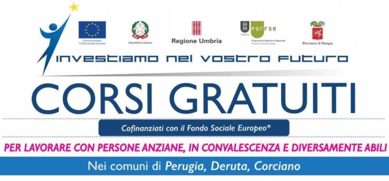 corsi gratuiti A Corciano corsi gratuiti per lavorare con anziani e diversamente abili
