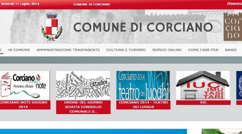 Il Comune di Corciano sul web, concluso il restyling del sito ufficiale 