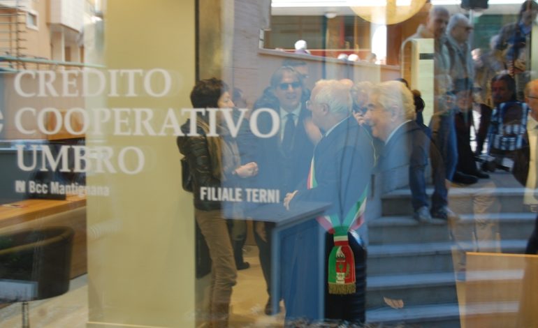 Il Credito Cooperativo Umbro apre a Terni, Marinelli: “Ci penso da venti anni”