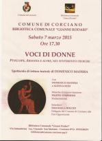 Voci di Donne il 7 marzo alla Biblioteca Rodari