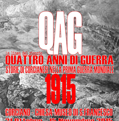 Arriva la mostra QAG: “Quattro anni di guerra – Storie di corcianesi nella prima guerra mondiale”