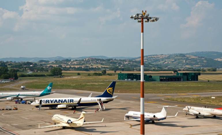 Un 2015 da record per l’Aeroporto dell’Umbria: +30% di passeggeri