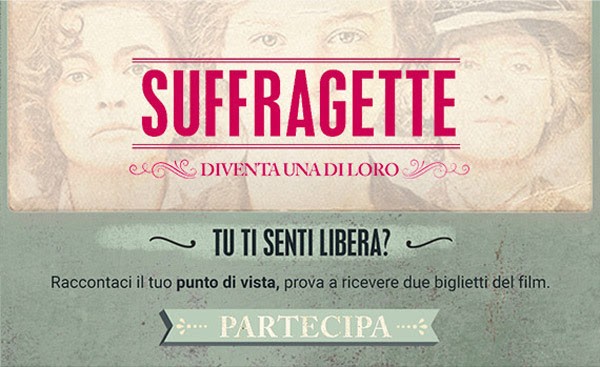 Al cinema esce Suffrgette: diventa una di loro e vinci due biglietti per l'8 marzo 