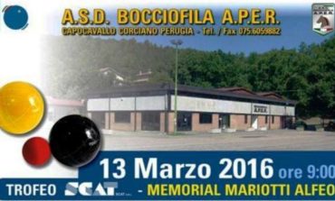 Bocce: disputato a Capocavallo il Memorial Alfeo Mariotti, trofeo nazionale