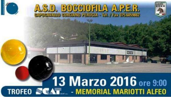 Bocce: disputato a Capocavallo il Memorial Alfeo Mariotti, trofeo nazionale