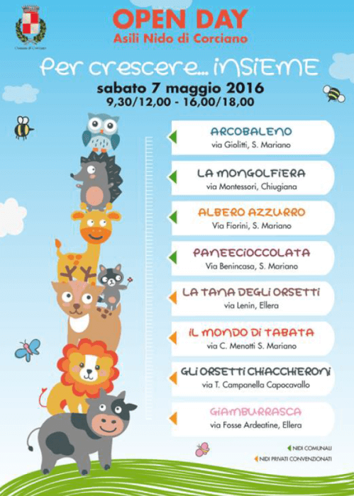 7 maggio: Open Day degli asili nido corcianesi 
