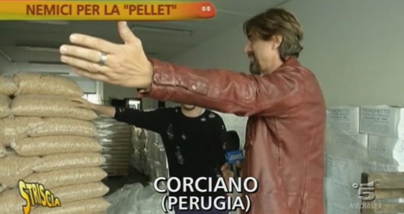 Pellet pagato e non consegnato: azienda corcianese nel 'mirino' di Striscia la notizia 