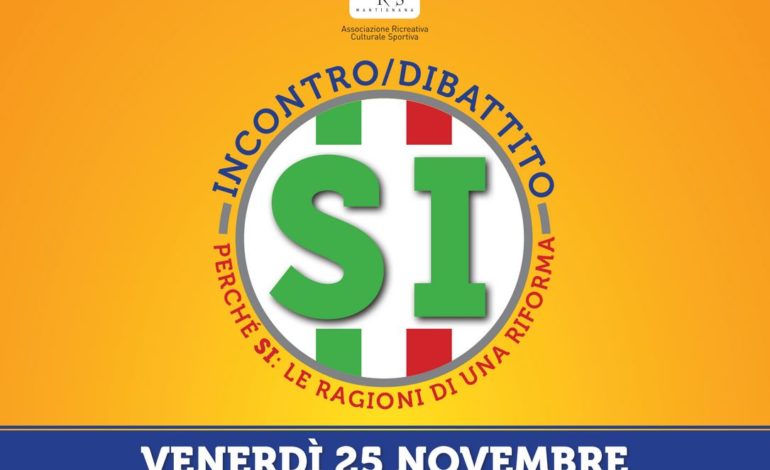 Referendum costituzionale: il 25 novembre incontro per il Sì con Morando e Cicchitto