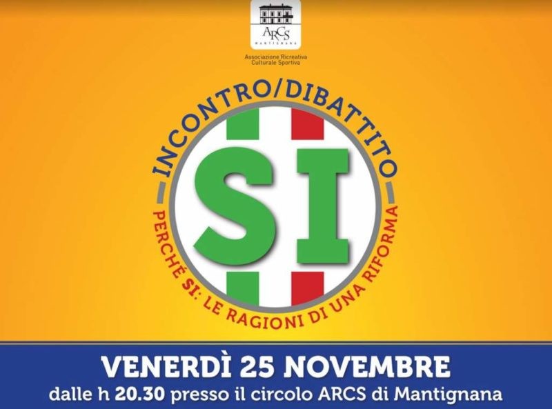cattura Referendum costituzionale: il 25 novembre incontro per il Sì con Morando e Cicchitto