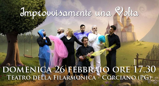 “Improvvisamente una Volta”, spettacolo per bambini al Teatro della Filarmonica di Corciano