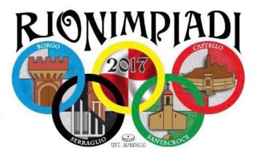 Rionimpiadi 2017: a Corciano torna la sfida tra Borgo, Castello, Santa Croce e Serraglio