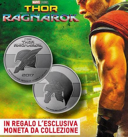 Partecipa all’anteprima di Thor Ragnarok, in regalo la moneta da collezione
