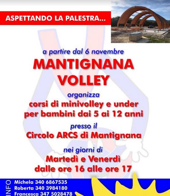 Minivolley a Mantignana aperte le iscrizioni in attesa della nuova palestra 
