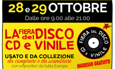 Sabato 28 e domenica 29 ottobre torna la nuova edizione della “Fiera del disco, cd e vinile”