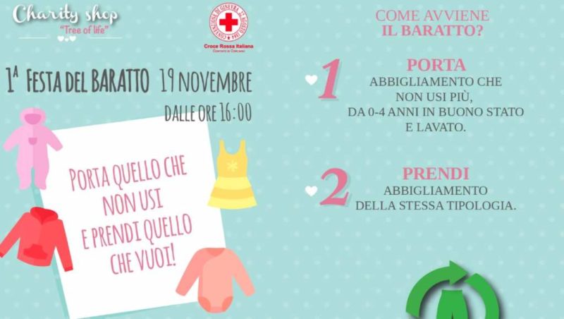 La Croce Rossa di Corciano organizza la prima festa del baratto 