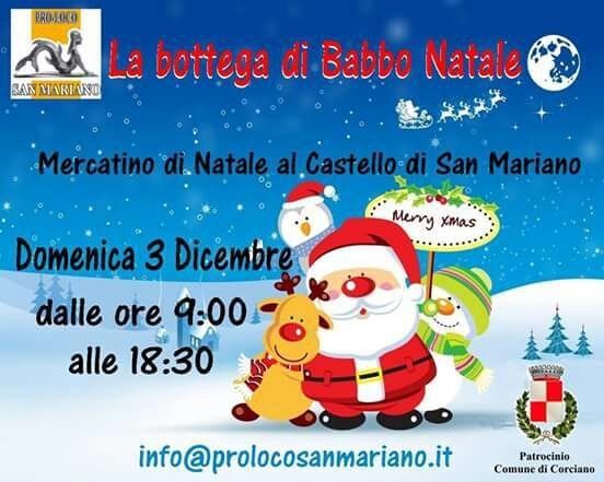 Prodotti tipici e una sorpresa per i più piccoli. A San Mariano sbarca “La Bottega di Babbo Natale”