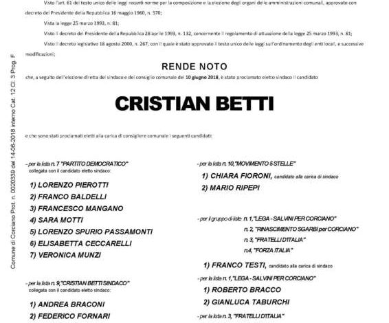 Ecco la proclamazione degli eletti, primo consiglio comunale la settimana prossima photo Ecco la proclamazione degli eletti, primo consiglio comunale la settimana prossima