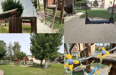 Il parco giochi di Mantignana è ridotto male