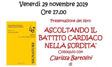 "Ascoltando il battito cardiaco nella sordità" incontro dibattito alla Biblioteca Rodari