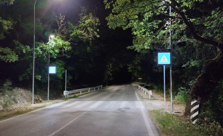 Installati a Corciano i primi attraversamenti pedonali luminosi, ecco dove
