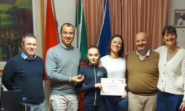 Sport: Noemi Biondi eccellenza nel pattinaggio artistico ricevuta in Comune